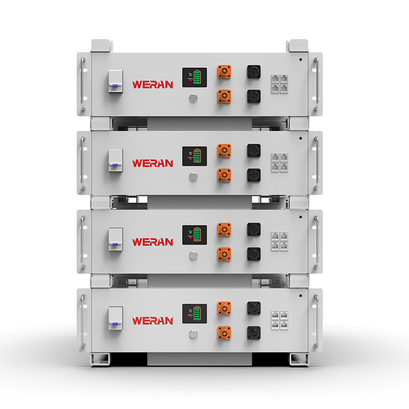WERAN WRL-48100RW 51,2 V 100 Ah LiFePO4-Rack-Batterie (5,12 kWh) – 8000 Zyklen, CAN/RS485, stapelbares Home-ESS