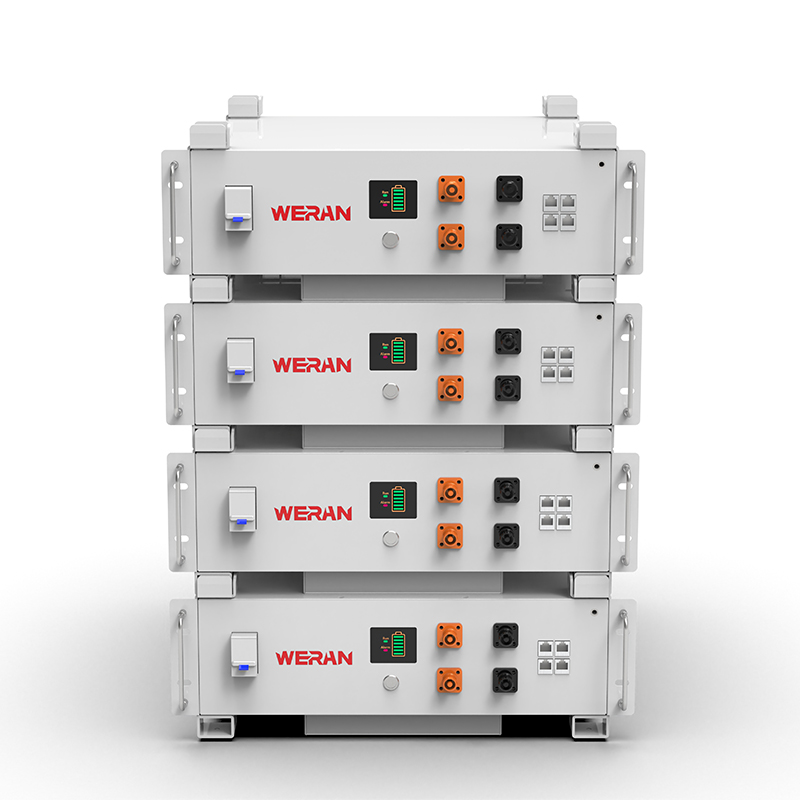 WERAN WRL-48100RW 51,2 V 100 Ah LiFePO4-Rack-Batterie (5,12 kWh) – 8000 Zyklen, CAN/RS485, stapelbares Home-ESS