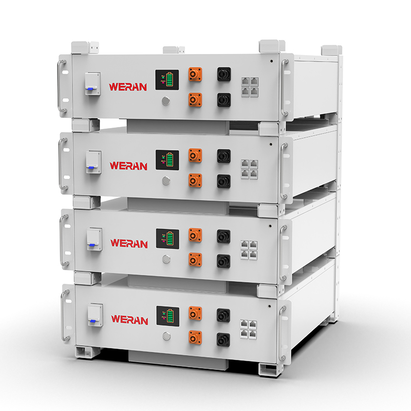 WERAN WRL-48100RW 51,2 V 100 Ah LiFePO4-Rack-Batterie (5,12 kWh) – 8000 Zyklen, CAN/RS485, stapelbares Home-ESS