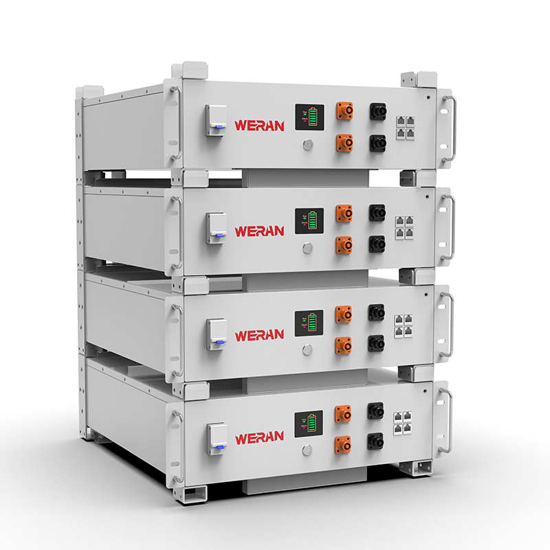WERAN WRL-48100RW 51,2 V 100 Ah LiFePO4-Rack-Batterie (5,12 kWh) – 8000 Zyklen, CAN/RS485, stapelbares Home-ESS