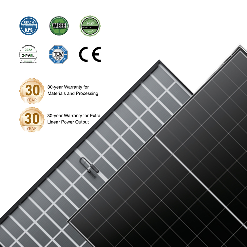 WERAN EcoLife 480-490 W Doppelglas-BC-Solarmodul LR7-54HJD High-End-PV-Modul für Privathaushalte