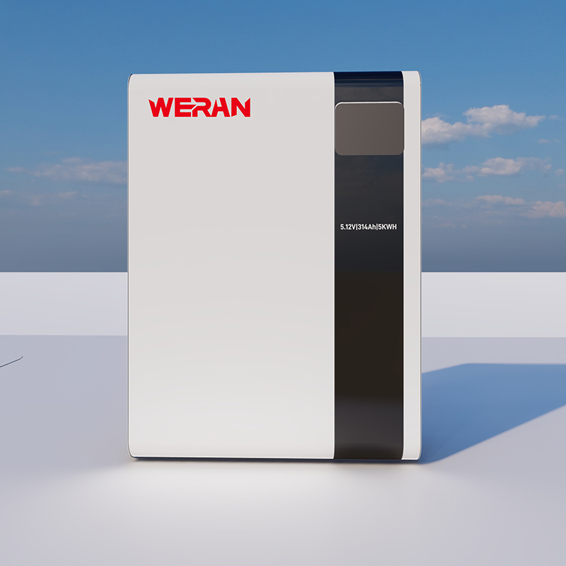 WERAN 51,2 V 100 Ah 5,12 kWh wandmontierte LiFePO4-Batterie für die Speicherung von Solarenergie in Wohngebäuden